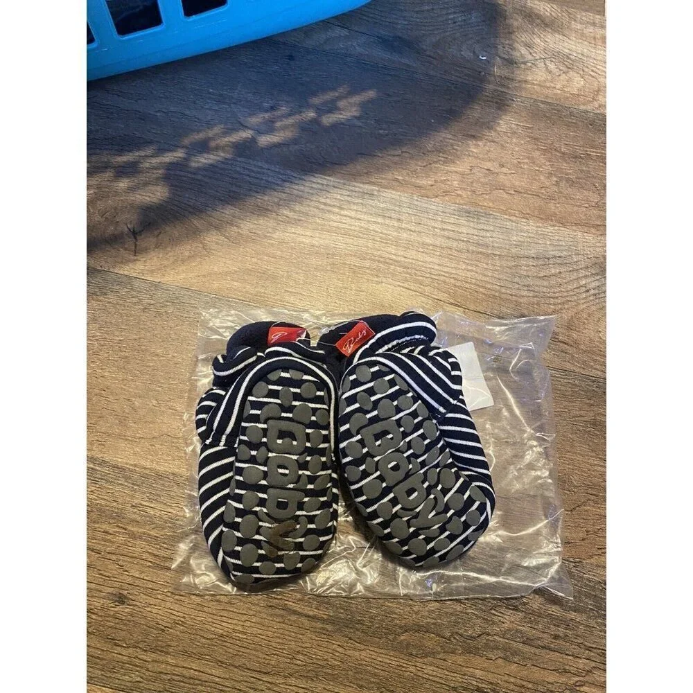 New Baby Shoes Booties Navy‎ Stripes Slippers Crib Shoes Size 1/2